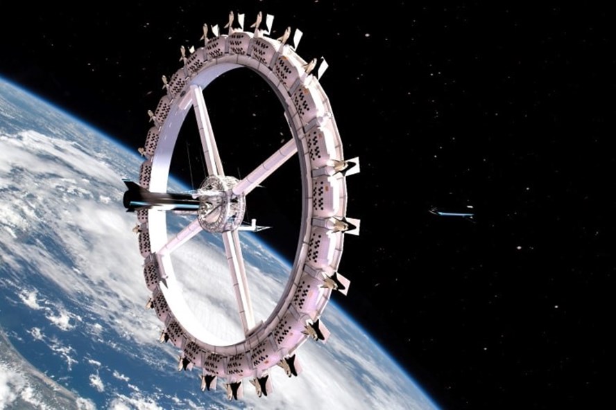 Khách sạn không gian đầu tiên trên thế giới sẽ mở cửa vào năm 2027. Ảnh: Orbital Assembly Corporation.