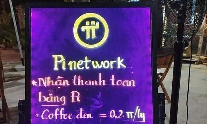 Hình ảnh được chia sẻ nhiều trong cộng đồng Pi, nhưng thực tế việc thanh toán bằng Pi là không thể, và hiện bị cấm ở Việt Nam.