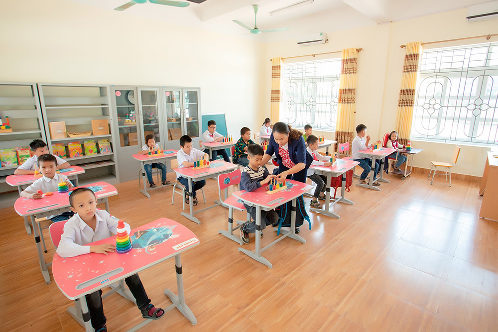 Phòng dành cho công tác hỗ trợ giáo dục hòa nhập tại Trường Tiểu học Bình Khê (TX Đông Triều). (Ảnh do nhà trường cung cấp)