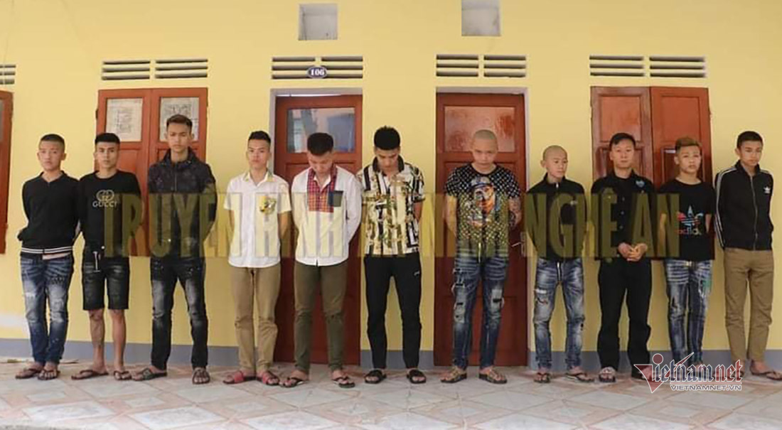 Các đối tượng bị bắt giữ tại cơ quan điều tra