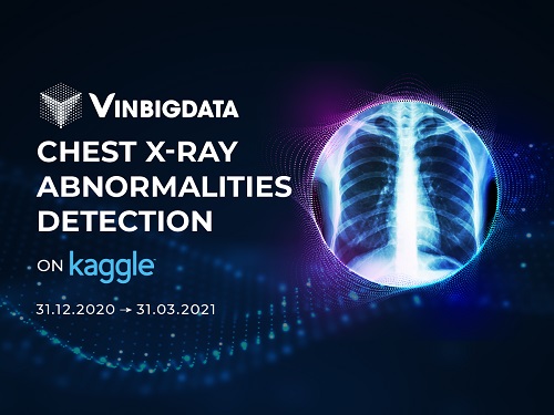 Cuộc thi “Ứng dụng AI phát hiện điểm bất thường trên ảnh X-quang lồng ngực” do Viện Nghiên cứu Dữ liệu lớn VinBigdata - Tập đoàn Vingroup tổ chức trên Kaggle, sân chơi uy tín dành cho cộng đồng khoa học dữ liệu.