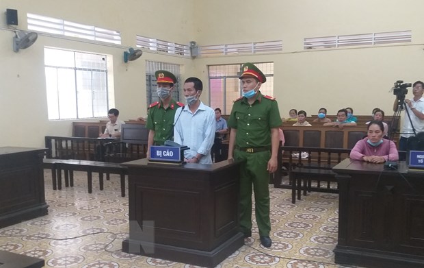 Bị cáo Phạm Văn Chính bị Tòa án Nhân dân tỉnh Cà Mau tuyên phạt 8 năm tù giam. (Ảnh: Huỳnh Anh/TTXVN)