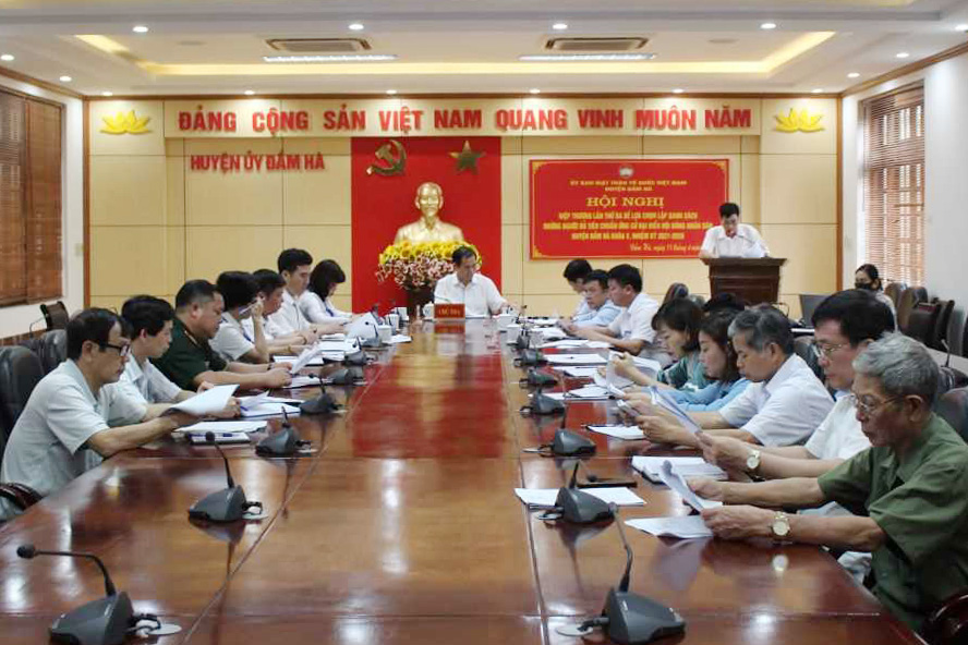 Ủy ban MTTQ huyện Đầm Hà tổ chức hội nghị hiệp thương lần 3. Ảnh: Trung tâm TT&VH huyện