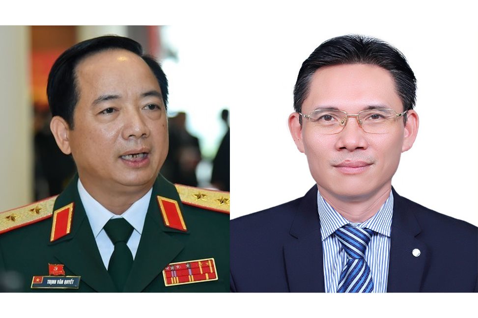 Trung tướng Trịnh Văn Quyết (trái) và ông Nguyễn Đức Minh