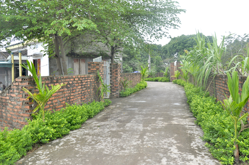 Những con đường thôn, xóm ở xã Đông Ngũ (Tiên Yên) luôn được dọn dẹp sạch đẹp.
