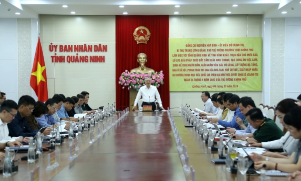 Phó Thủ tướng Thường trực Chính phủ Nguyễn Hòa Bình làm việc với tỉnh ...