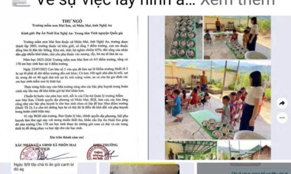 Dự án “Nuôi em ở Nghệ An” bị phản ánh thiếu minh bạch, công an vào cuộc xác minh