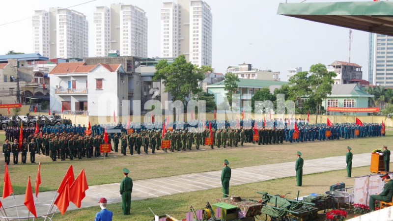 Bộ CHQS tỉnh tổ chức Lễ ra quân huấn luyện 2019. Ảnh: Văn Đảm