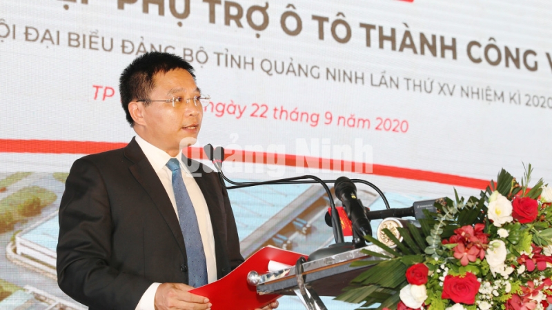 Đồng chí Nguyễn Văn Thắng, Chủ tịch UBND tỉnh phát biểu tại biểu lễ (9-2020). Ảnh: Đỗ Phương