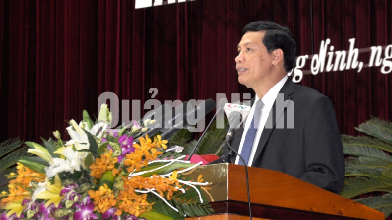 Đồng chí Nguyễn Đức Long, Phó Bí thư Tỉnh ủy, Chủ tịch UBND tỉnh phát biểu chỉ đạo tại đại hội.