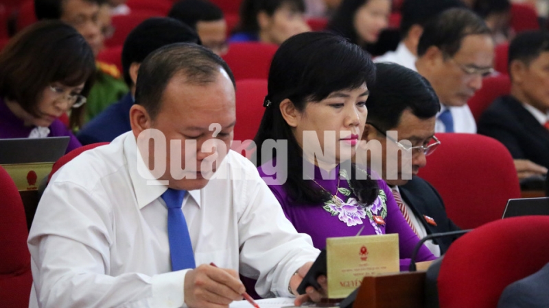 Các đại biểu nghiên cứu tài liệu tại kỳ họp (7-2018). Ảnh: Hùng Sơn