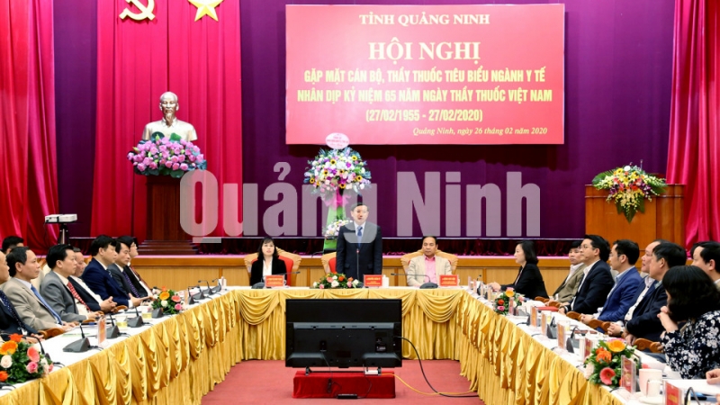 Đồng chí Nguyễn Xuân Ký, Bí thư Tỉnh ủy, Chủ tịch HĐND tỉnh, phát biểu chỉ đạo tại hội nghị (2-2020). Ảnh: Nguyễn Huế