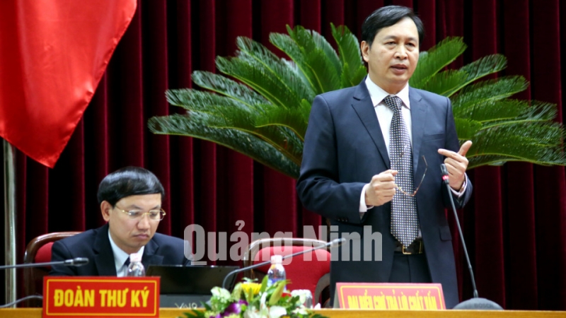 Đồng chí Nguyễn Ngọc Cơ, Phó Tổng Giám đốc Tập đoàn TKV trả lời chất vấn về giải pháp khắc phục ô nhiễm do khai thác than
