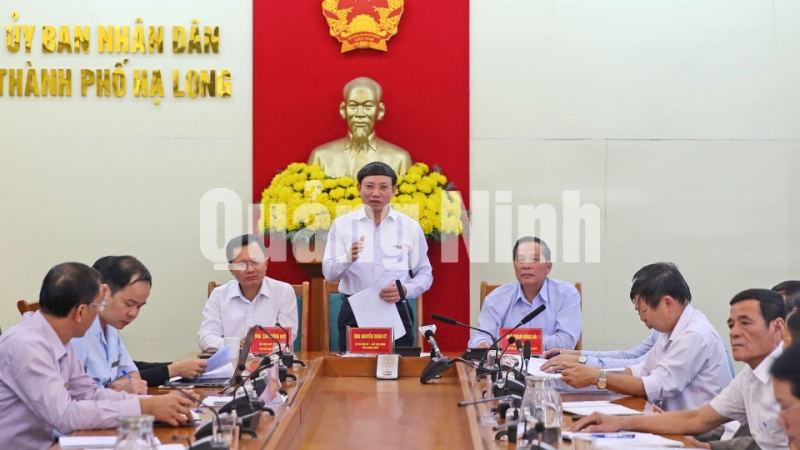 Bí thư Tỉnh ủy Nguyễn Xuân Ký yêu cầu TP Hạ Long và cơ quan chức năng liên quan sớm giải quyết dứt điểm vụ việc khiếu kiện của công dân (11-2019). Ảnh: Hùng Sơn