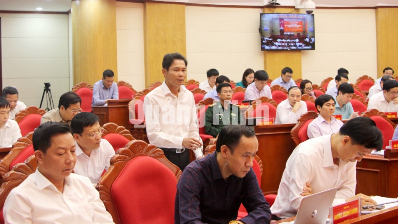 Các đại biểu phát biểu tại hội nghị (11-2020). Ảnh: Thu Chung.