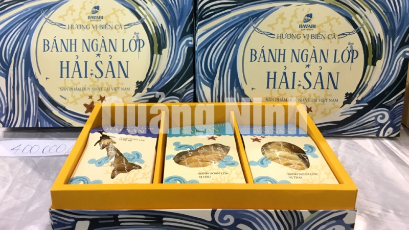 Bánh ngàn lớp hải sản của Công ty TNHH Sản xuất và Thương mại Thủy sản Quảng Ninh. Ảnh: Cao Quỳnh