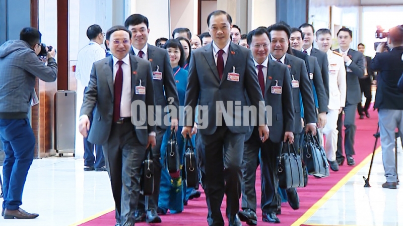 Đoàn đại biểu Quảng Ninh dự Đại hội XIII của Đảng (1-2021). Ảnh: Đỗ Phương