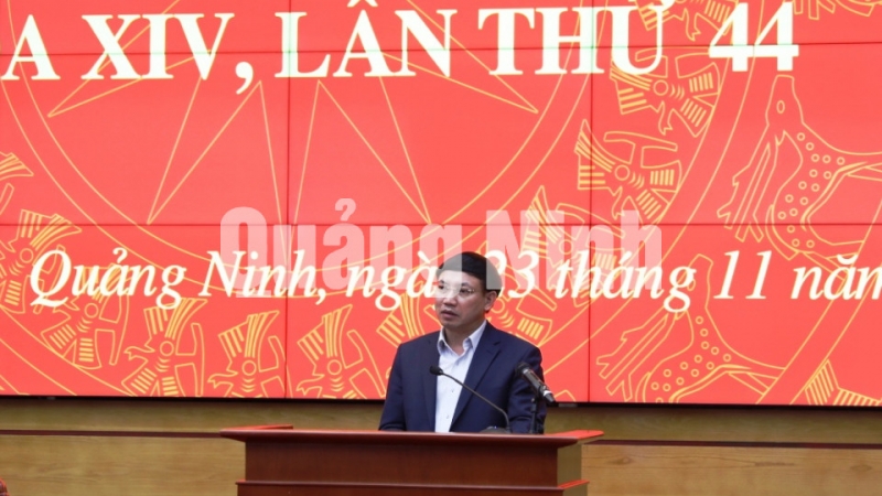 Đồng chí Nguyễn Xuân Ký, Bí thư Tỉnh ủy, Chủ tịch HĐND tỉnh, phát biểu kết luận cuộc họp (11-2019). Ảnh: Hồng Nhung