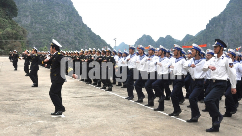 Lữ đoàn 170, Bộ Tư lệnh Vùng I Hải quân ra quân huấn luyện đầu năm 2015. Ảnh: Quang Minh