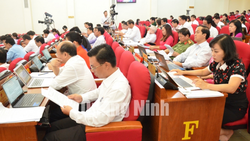 Các đại biểu tham khảo tài liệu kỳ họp