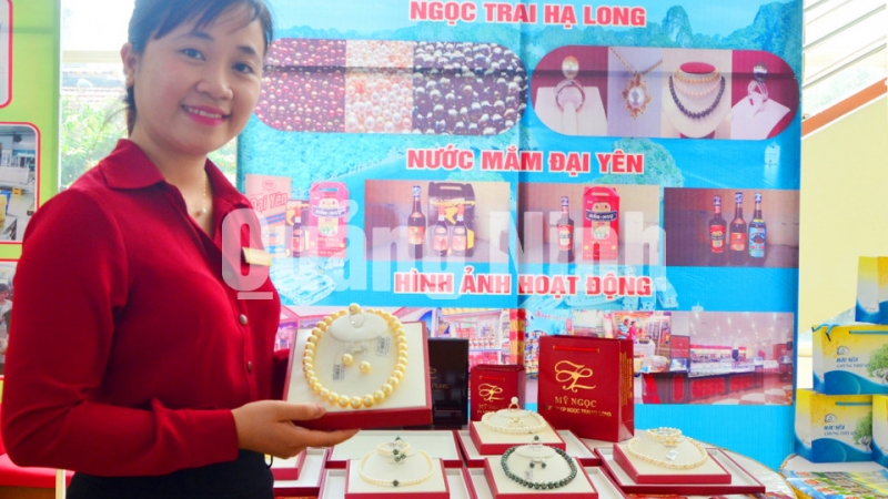 Sản phẩm trưng bày tại hội chợ OCOP Quảng Ninh. Ảnh: Ngọc Hà