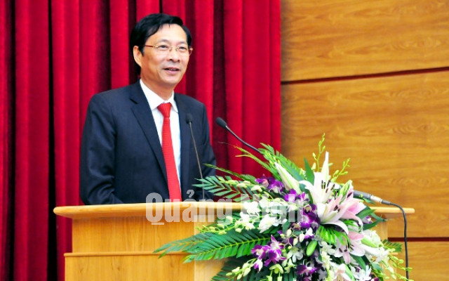 Đồng chí Nguyễn Văn Đọc phát biểu tại Hội nghị.