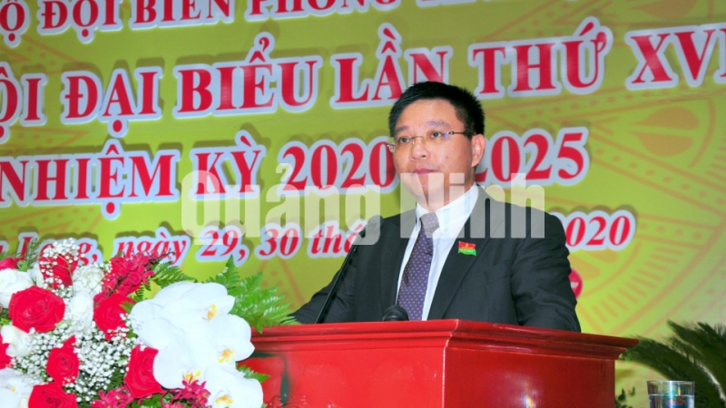 Chủ tịch UBND tỉnh Nguyễn Văn Thắng phát biểu tại Đại hội (6-2020). Ảnh: Minh Hà