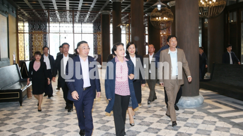 Chủ tịch Quốc hội Nguyễn Thị Kim Ngân thăm Cảng tàu khách quốc tế Hạ Long (17-2-2019). Ảnh: Đỗ Phương
