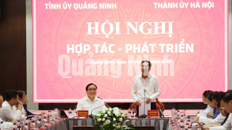 Đồng chí Nguyễn Văn Đọc, Bí thư Tỉnh uỷ Quảng Ninh phát biểu tại hội nghị (8-2019). Ảnh: Nguyễn Thanh