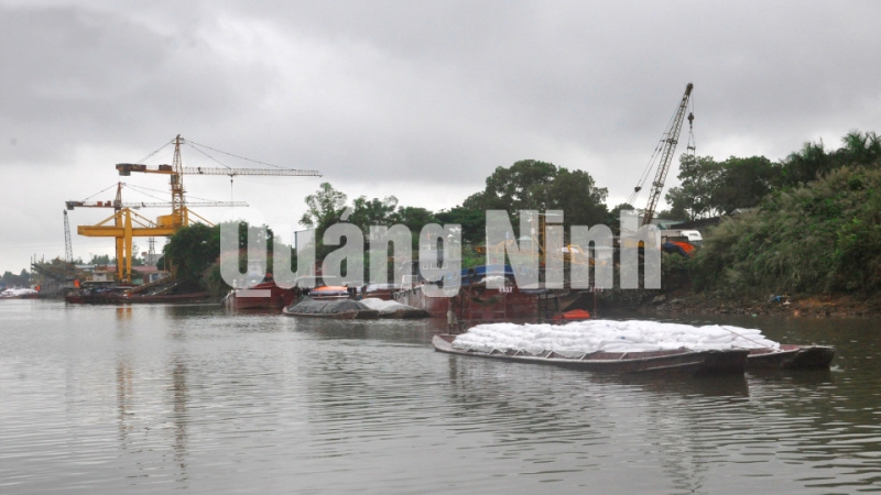 Xuất nhập khẩu hàng hoá tại Cảng Quang Phát (11-2017). Ảnh Hữu Việt