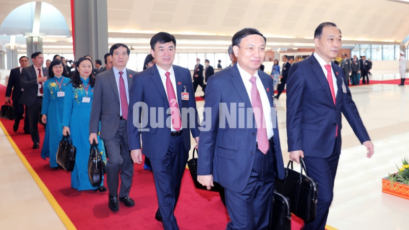 Đoàn Đại biểu Đảng bộ tỉnh Quảng Ninh dự Đại hội XIII của Đảng (1-2021). Ảnh: Đỗ Phương