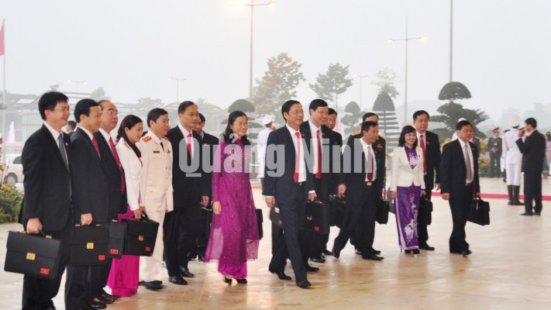 Đoàn đại biểu Đảng bộ tỉnh Quảng Ninh dự Đại hội XII của Đảng (1-2016). Ảnh: Ngọc Hà