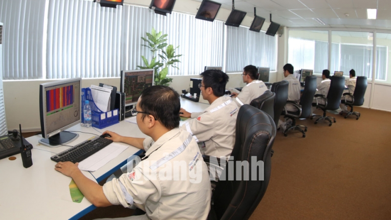 Phòng điều hành tại Công ty CP xi măng Thăng Long. Ảnh: Khánh Giang