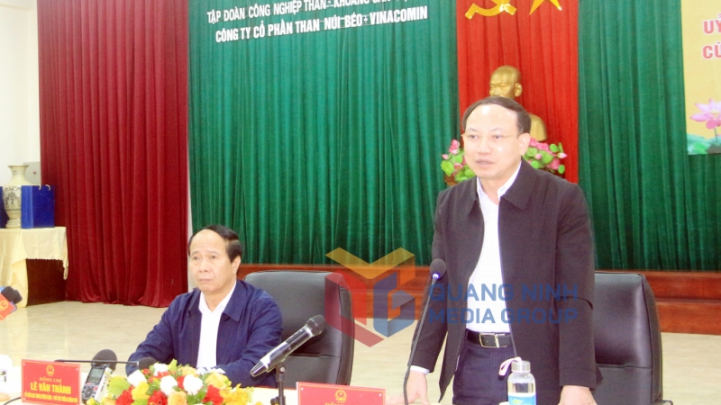 Bí thư Tỉnh ủy Nguyễn Xuân Ký phát biểu tại buổi làm việc (10-2021). Ảnh: Mạnh Trường