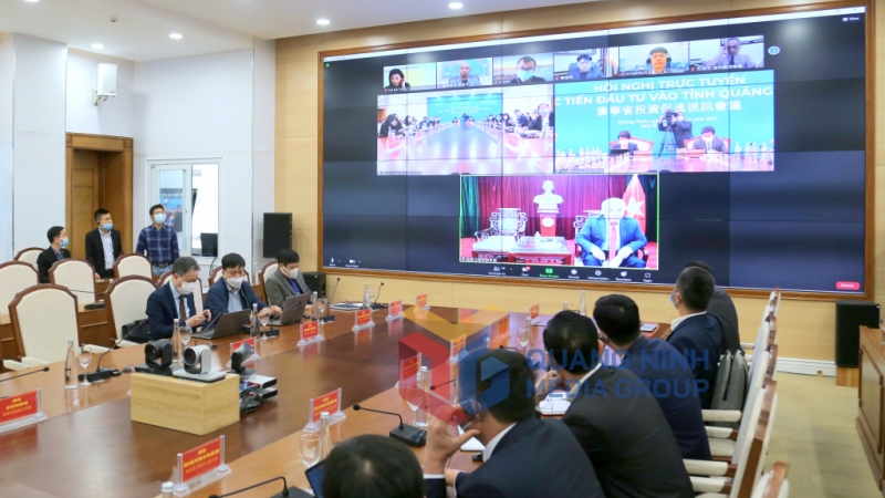 Đông đảo doanh nghiệp, nhà đầu tư Đài Loan (Trung Quốc) tham dự hội nghị qua hình thức trực tuyến (11-2021). Ảnh: Minh Hà