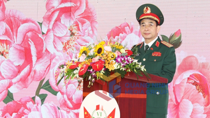 Thượng tướng Phan Văn Giang phát biểu tại buổi giao lưu hữu nghị Quốc phòng (4-2021). Ảnh: Đỗ Phương