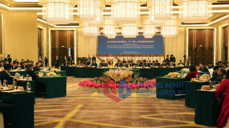 Quang cảnh buổi hội đàm đầu xuân năm 2020 tại TP Liễu Châu, Quảng Tây, Trung Quốc (1-2020). Ảnh: Khánh Giang