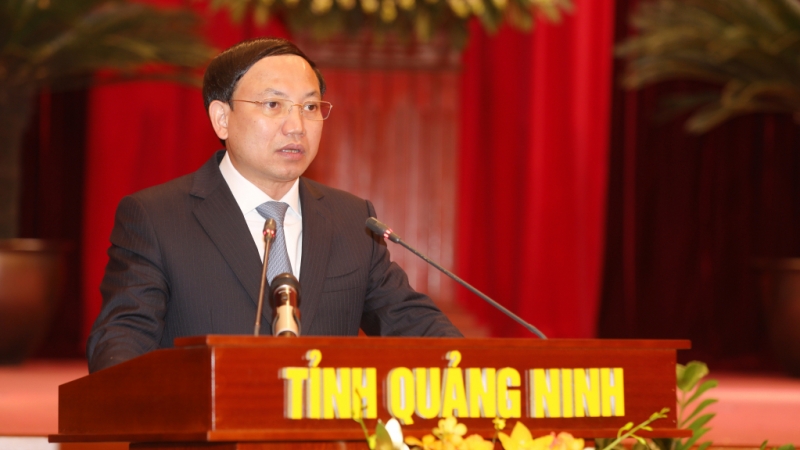 Đồng chí Nguyễn Xuân Ký, Bí thư Tỉnh ủy Quảng Ninh phát biểu tại buổi làm việc (4-2022). Ảnh: Đỗ Phương