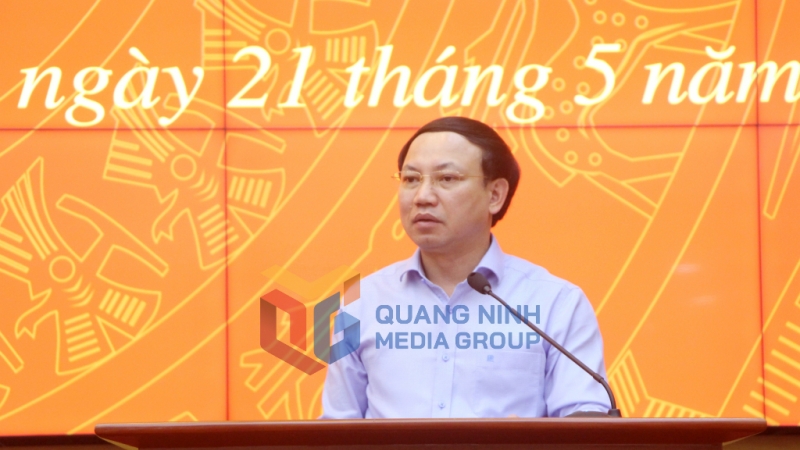 Đồng chí Nguyễn Xuân Ký, Ủy viên Trung ương Đảng, Bí thư Tỉnh ủy, Chủ tịch HĐND tỉnh, phát biểu chỉ đạo tại hội nghị (5-2022). Ảnh: Thu Chung