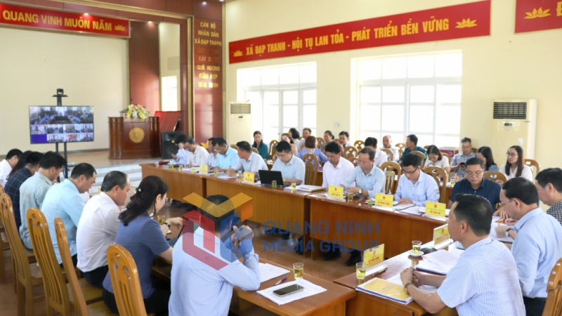 Đồng chí Bí thư Tỉnh ủy làm việc trực tuyến với các xã của huyện Ba Chẽ (7-2022). Ảnh: Hoàng Quỳnh