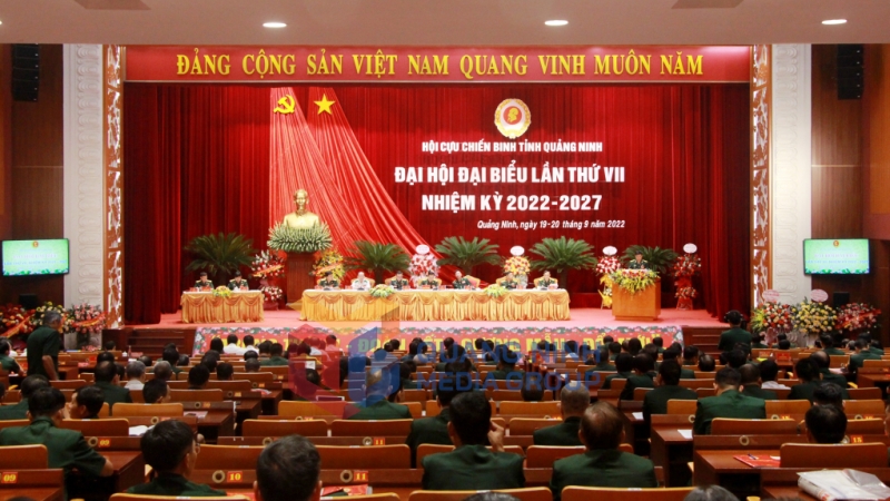 Quang cảnh Đại hội đại biểu Hội Cựu chiến binh tỉnh lần thứ VII, nhiệm kỳ 2022-2027 (9-2022). Ảnh: Thu Chung