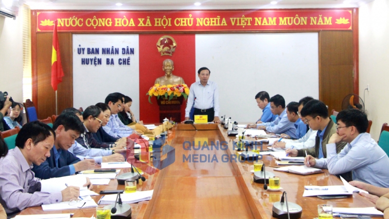 Đồng chí Bí thư Tỉnh ủy, Chủ tịch HĐND tỉnh kết luận buổi làm việc với huyện Ba Chẽ (10-2022). Ảnh: Thu Chung