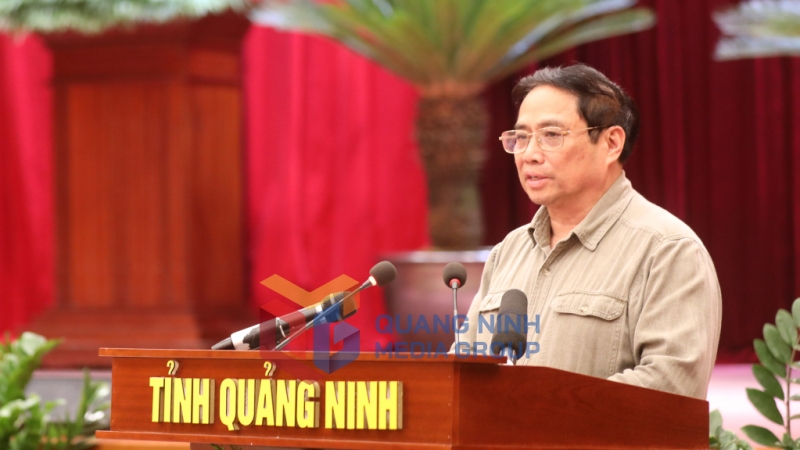 Thủ tướng Chính phủ Phạm Minh Chính phát biểu tại buổi làm việc (2-2023). Ảnh: Hùng Sơn
