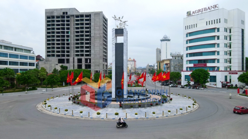 Trung tâm Tp Móng Cái (2-2023). Ảnh: Đặng Dung