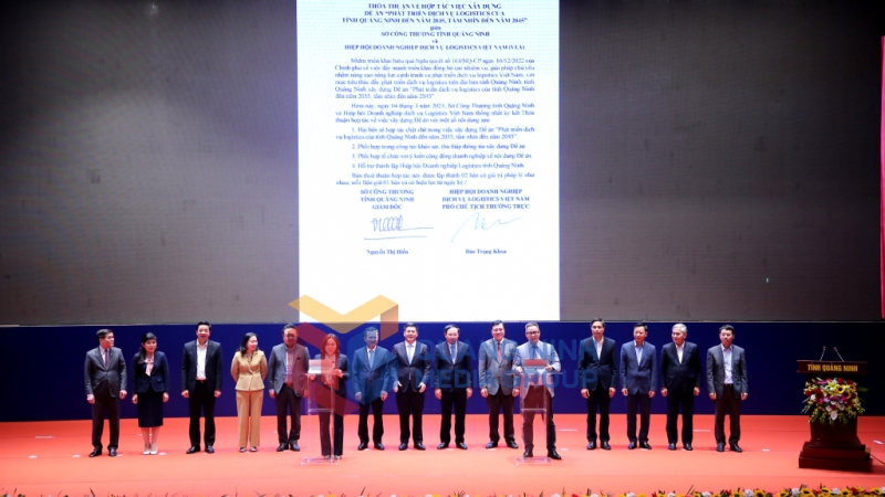 Sở Công Thương ký kết thoả thuận hợp tác với Hiệp hội Doanh nghiệp dịch vụ logistics Việt Nam (2-2023). Ảnh: Minh Hà