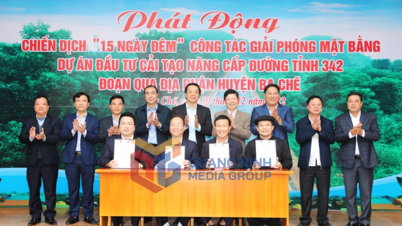 Ủy ban MTTQ tỉnh phối hợp với huyện Ba Chẽ phát động “Chiến dịch 15 ngày đêm” hoàn thành GPMB (1-2023). Ảnh: Đỗ Phương