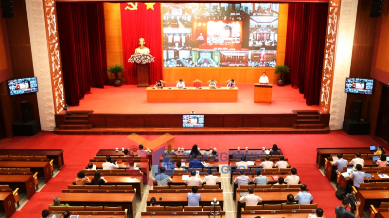 Quang cảnh buổi tiếp xúc tại Trung tâm Tổ chức Hội nghị tỉnh (6-2023). Ảnh Nguyễn Thanh