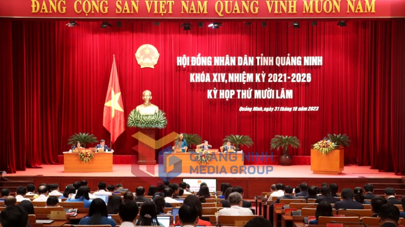 2023-10_Kỳ họp thứ 15 HĐND tỉnh khóa XIV- Quang cảnh kỳ họp. Ảnh: Thu Chung