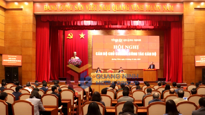 Hội nghị cán bộ chủ chốt về công tác cán bộ (11-2023). Ảnh: Thu Chung