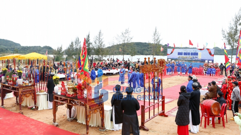 Nghi lễ tế thần (2-2024). Ảnh: Hoàng Phương –Trung tâm TTVH huyện Cô Tô